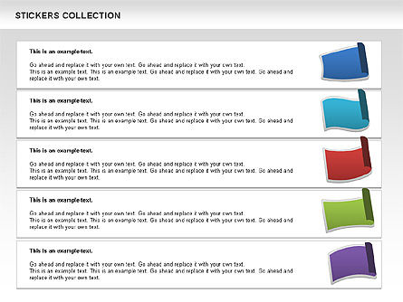 Collection de formes d'autocollants, Diapositive 9, 00570, Icônes — PoweredTemplate.com