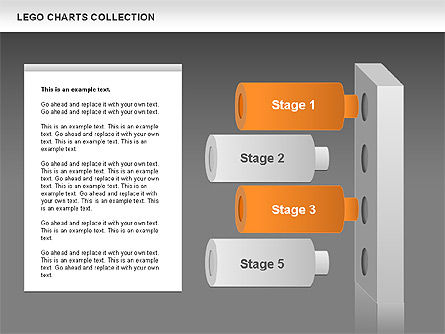 Collection de cartes Lego, Diapositive 12, 00572, Schémas d'étapes — PoweredTemplate.com