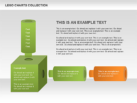 레고 차트 컬렉션, 슬라이드 3, 00572, 단계 도표 — PoweredTemplate.com