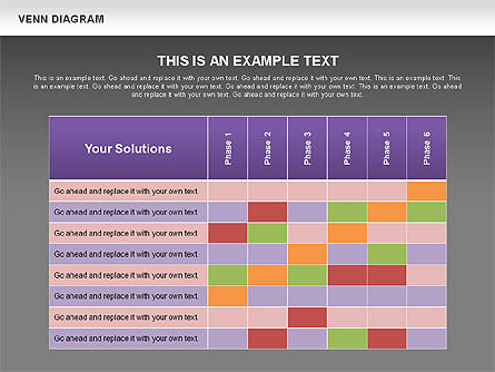Tabla con la colección de las etapas, Diapositiva 12, 00574, Tablas — PoweredTemplate.com