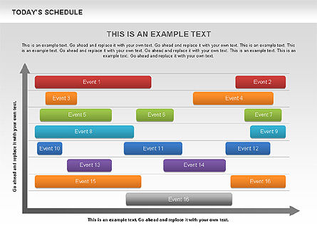 Diagrama de programação, Modelo do PowerPoint, 00575, Timelines & Calendars — PoweredTemplate.com