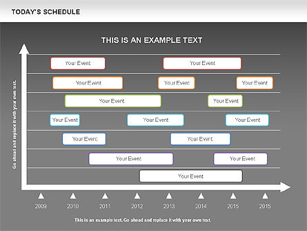 Schedule Diagram, Slide 13, 00575, Timelines & Calendars — PoweredTemplate.com