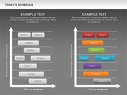 Schedule Diagram, Slide 14, 00575, Timelines & Calendars — PoweredTemplate.com