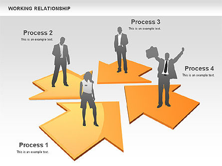 Diagram Hubungan, Templat PowerPoint, 00577, Diagram Proses — PoweredTemplate.com