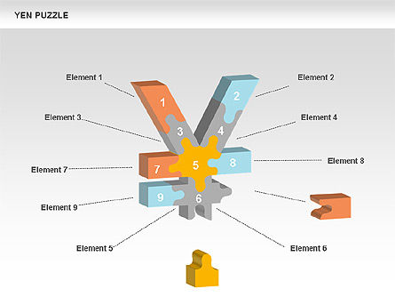 Yen Puzzle Diagram, Slide 12, 00579, Puzzle Diagrams — PoweredTemplate.com