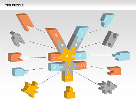 Yen Puzzle Diagram, Slide 14, 00579, Puzzle Diagrams — PoweredTemplate.com
