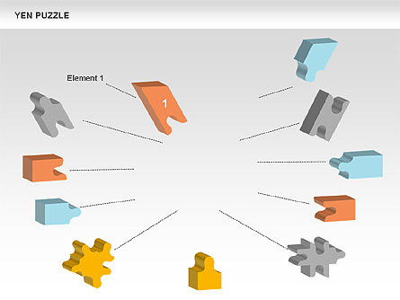 Yen Puzzle Diagram, Slide 4, 00579, Puzzle Diagrams — PoweredTemplate.com