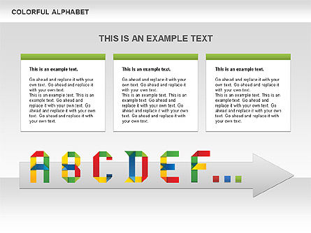Colorido alfabeto formas, Diapositiva 10, 00582, Diagramas y gráficos educativos — PoweredTemplate.com