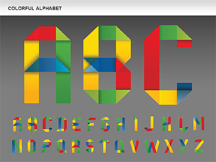 Figurações coloridas do alfabeto, Deslizar 11, 00582, Gráficos e Diagramas de Educação — PoweredTemplate.com