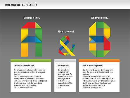 Colorido alfabeto formas, Diapositiva 14, 00582, Diagramas y gráficos educativos — PoweredTemplate.com