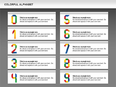 다채로운 알파벳 모양, 슬라이드 15, 00582, 교육 차트 및 도표 — PoweredTemplate.com
