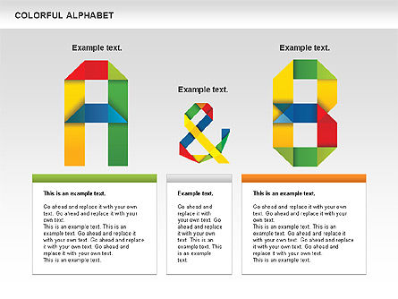 다채로운 알파벳 모양, 슬라이드 8, 00582, 교육 차트 및 도표 — PoweredTemplate.com