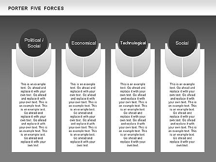 Diagrama de Segmentos de Cinco Fuerzas de Porter, Diapositiva 12, 00586, Modelos de negocios — PoweredTemplate.com