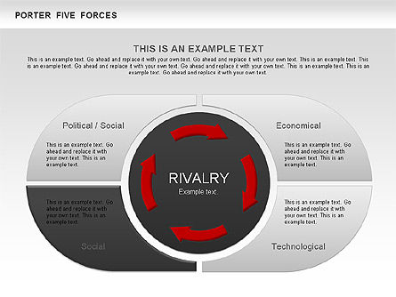 Diagrama de Segmentos de Cinco Fuerzas de Porter, Diapositiva 5, 00586, Modelos de negocios — PoweredTemplate.com