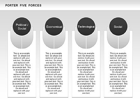 Porter's vijf krachten segmenten diagram, Dia 6, 00586, Businessmodellen — PoweredTemplate.com