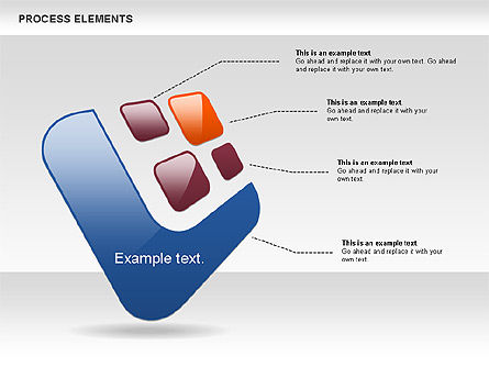 Processa a coleção de formas, Grátis Modelo do PowerPoint, 00590, Diagramas de Processo — PoweredTemplate.com