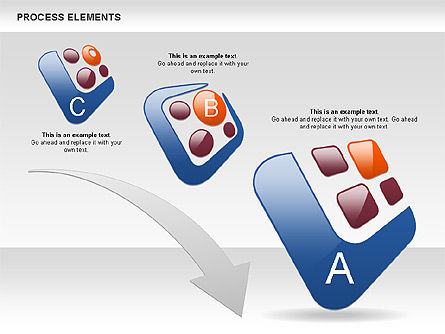 Collection de formes de processus, Diapositive 3, 00590, Schémas de procédés — PoweredTemplate.com