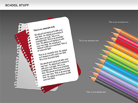 School Stuff Shapes, Slide 15, 00591, Education Charts and Diagrams — PoweredTemplate.com