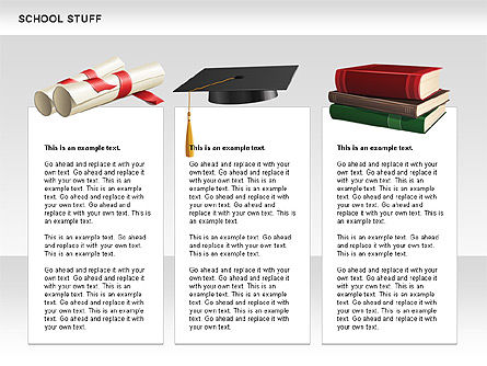 School Stuff Shapes, Slide 2, 00591, Education Charts and Diagrams — PoweredTemplate.com