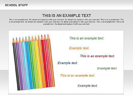 School Stuff Shapes, Slide 3, 00591, Education Charts and Diagrams — PoweredTemplate.com