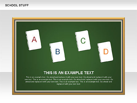 School Stuff Shapes, Slide 6, 00591, Education Charts and Diagrams — PoweredTemplate.com