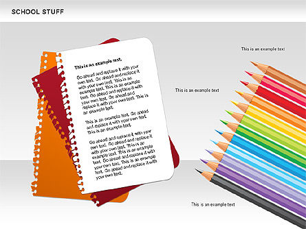 School Stuff Shapes, Slide 7, 00591, Education Charts and Diagrams — PoweredTemplate.com