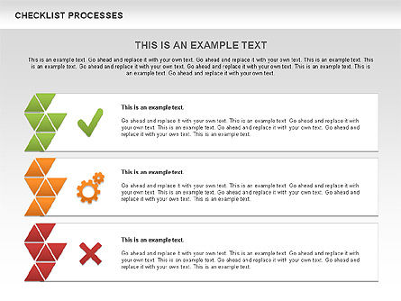 Checklist Processes Diagram, Slide 3, 00593, Process Diagrams — PoweredTemplate.com