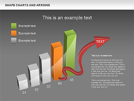 Arrows e gráficos de formas, Deslizar 13, 00596, Formas — PoweredTemplate.com