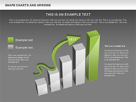 Pijlen en vorm charts, Dia 14, 00596, Figuren — PoweredTemplate.com
