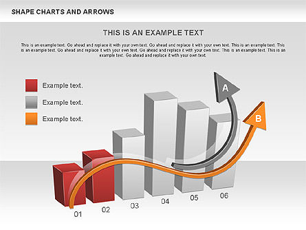 Arrows and Shape Charts, Slide 3, 00596, Shapes — PoweredTemplate.com