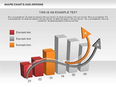 Arrows and Shape Charts, Slide 4, 00596, Shapes — PoweredTemplate.com