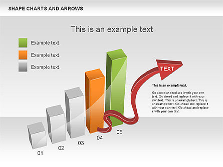 Pijlen en vorm charts, Dia 8, 00596, Figuren — PoweredTemplate.com