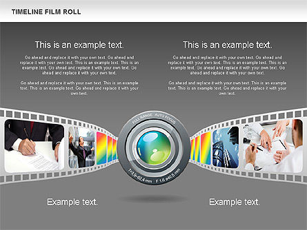 Film Roll Timeline Diagram, Slide 12, 00597, Timelines & Calendars — PoweredTemplate.com