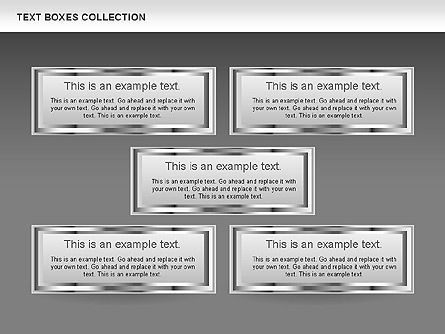 Collection de boîtes de texte métalliques, Diapositive 12, 00598, Boîtes de texte — PoweredTemplate.com