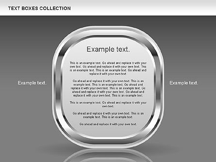 Metallic Text Boxes Collection, Slide 13, 00598, Text Boxes — PoweredTemplate.com