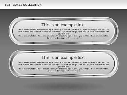 Metallic Text Boxes Collection, Slide 15, 00598, Text Boxes — PoweredTemplate.com