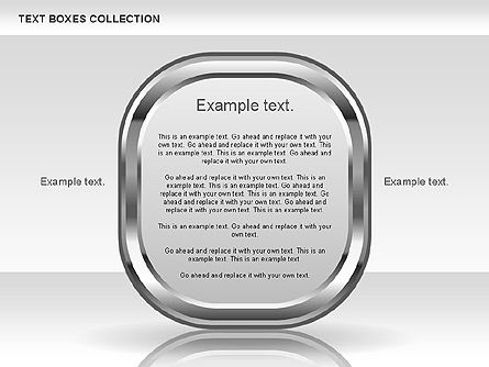 Metallic Text Boxes Collection, Slide 5, 00598, Text Boxes — PoweredTemplate.com