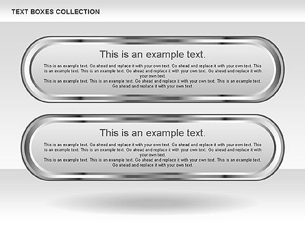 Metallic Text Boxes Collection, Slide 6, 00598, Text Boxes — PoweredTemplate.com