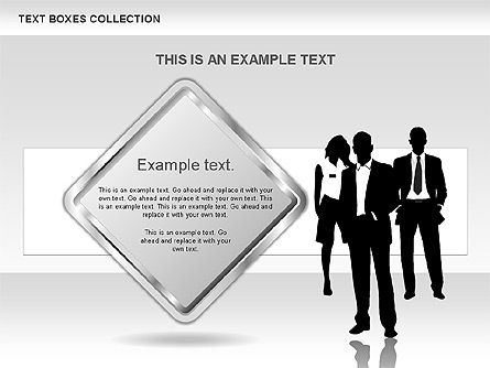 Collection de boîtes de texte métalliques, Diapositive 7, 00598, Boîtes de texte — PoweredTemplate.com