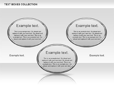 Metallic Text Boxes Collection, Slide 8, 00598, Text Boxes — PoweredTemplate.com