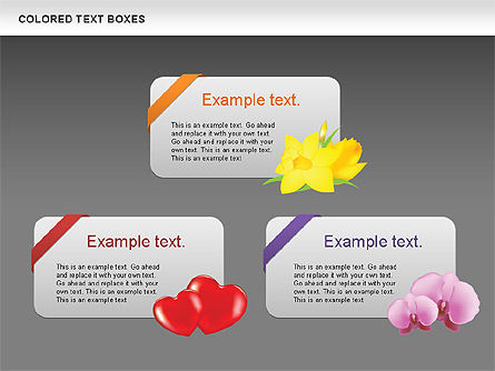 Free Colored Text Boxes Collection, Slide 11, 00600, Text Boxes — PoweredTemplate.com