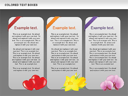 Gratis gekleurde collectie tekstvakken, Dia 14, 00600, Tekstvakken — PoweredTemplate.com