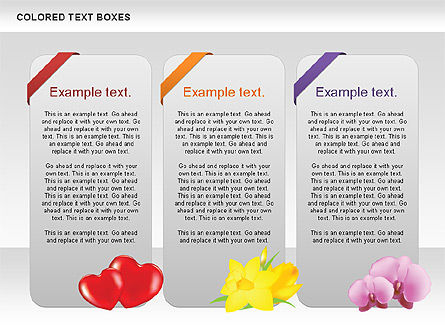 Free Colored Text Boxes Collection, Slide 5, 00600, Text Boxes — PoweredTemplate.com