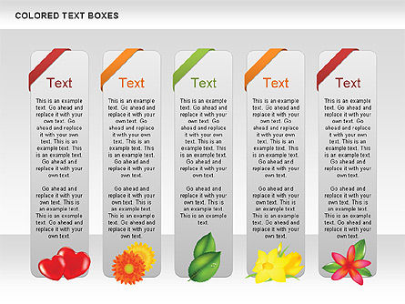 Coleção de caixas de texto colorido grátis, Deslizar 8, 00600, Caixas de texto — PoweredTemplate.com