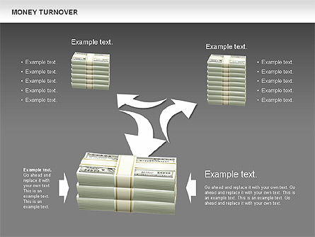 Money turnover charts, Deslizar 13, 00602, Diagramas de Etapas — PoweredTemplate.com