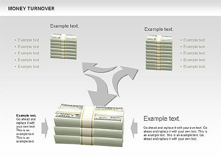 Money turnover charts, Deslizar 2, 00602, Diagramas de Etapas — PoweredTemplate.com