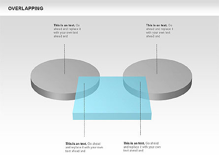 Overlapping Geometrical Shapes, Slide 2, 00605, Shapes — PoweredTemplate.com
