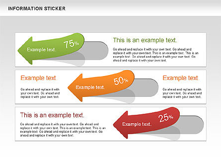 Informatie stickers, PowerPoint-sjabloon, 00606, Figuren — PoweredTemplate.com