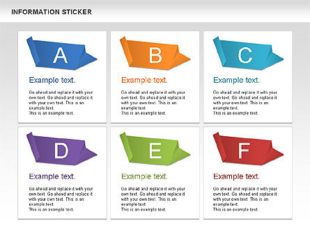 Informatie stickers, Dia 10, 00606, Figuren — PoweredTemplate.com