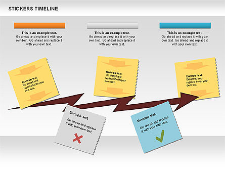 Stickers Timeline Chart, PowerPoint Template, 00607, Timelines & Calendars — PoweredTemplate.com